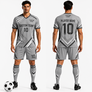 Ensemble Maillot, Short et Chaussettes de Football en Mesh avec Col Renforcé – Échantillon Disponible à Faible MOQ – Tenue de Gardien de But pour Match sur le Terrain – Coloris Contrastés - Product Image 1