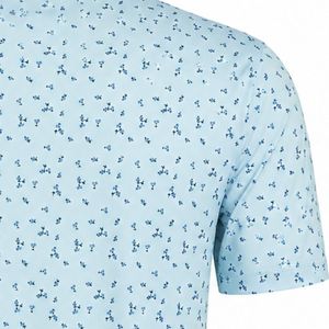 เสื้อโปโลพิมพ์ลายสีฟ้าอ่อนสำหรับผู้ชาย แขนสั้น สวมใส่สบาย เหมาะสำหรับเล่นกีฬาและฝึกซ้อม - Product Image 3