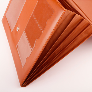 Business Leather <b>Document</b> Organizer Accordion Clip - Product Image 5