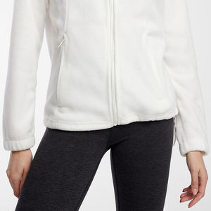 Veste de ski en polaire blanche personnalisée pour femme, couche intermédiaire thermique, vêtements de sport d'hiver pour l'extérieur, coupe-vent, fermeture éclair intégrale, softshell, manteau chaud pour la neige - Product Image 5