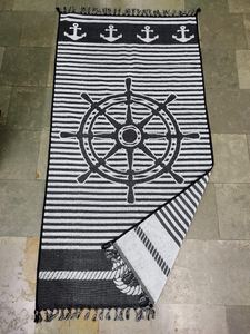 Pareo de playa Jacquard 2 en 1: Fabricante de toallas de poliéster y algodón con diseño de bufanda en la parte delantera y toalla en la parte trasera - Product Image 5