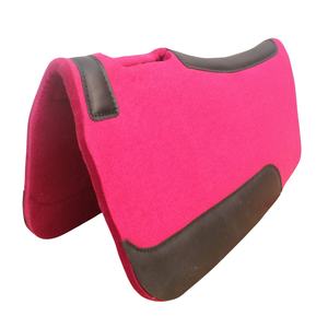 Selle Western sans arçon en feutre rose de qualité supérieure avec dos et bordure inférieure renforcés en cuir noir pour le dressage et les chevaux - Product Image 2