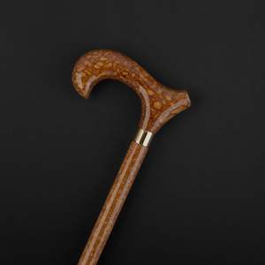 Base antidérapante et poignée ergonomique : la canne de marche en résine et en bois est idéale pour l'intérieur et l'extérieur - Product Image 2