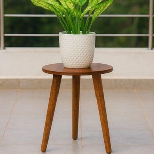 Table d'appoint hexagonale en bambou stratifié, vente en gros |   Finition en cire naturelle - Product Image 1