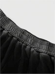 Pantalones Cortos Deportivos de Alta Calidad para Hombre, Transpirables, de Felpa Francesa, para Gimnasio, 100% Algodón, Decoración de Cristales de Imitación, Color Sólido - Product Image 3