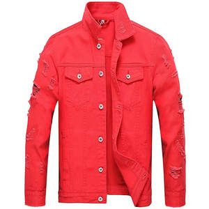 Meilleur prix, faible MOQ, veste en jean d'hiver pour hommes, sur mesure, col montant, logo sur le devant, 100% coton, haute qualité, vente en gros - Product Image 1