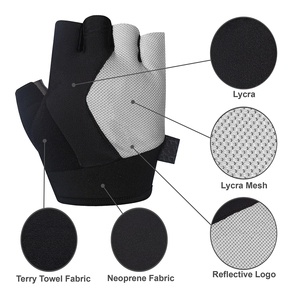 Padded Half Finger Cycling Gloves Breathable <b>Bike</b> Riding Gloves Sports Grip Palm Protection Fitness <b>Training</b> Bicycle Sports Gear - Product Image 5