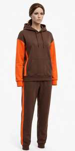Conjunto Deportivo de Algodón 100% Ecológico, Sudadera con Capucha y Cordón Ajustable, Pantalones Deportivos con Cintura Elástica para Invierno - Product Image 5