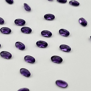 Ametyste africaine naturelle (qualité AAA) 3x5 mm, taille ovale, pierre précieuse violet riche polie |   Pierre précieuse en vrac de qualité supérieure - Product Image 4