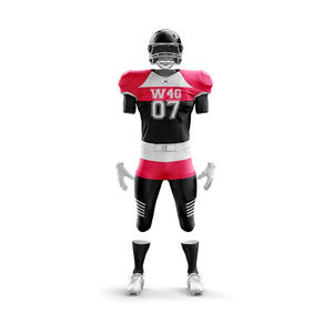 Uniformes de football américain personnalisés pour adultes, jeunes, équipes universitaires et professionnelles, 100% polyester, antibactériens, respirants, séchage rapide, grandes tailles - Product Image 1