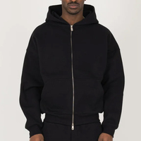 Sweat à capuche en molleton 100 % coton brodé pour homme, effet délavé, couleur unique, style rétro, streetwear décontracté