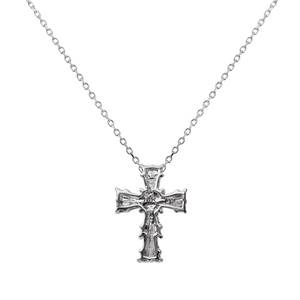 Pendentif Croix Moissanite Glacée en Argent 925 avec Sertissage à Griffes, Breloque Religieuse, Collier Unisexe pour Femme - Product Image 4