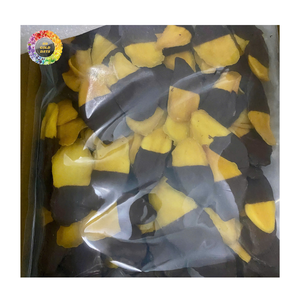 Mangue séchée au chocolat, collation moelleuse et moelleuse à la mangue, mangue séchée moelleuse enrobée de chocolat, collation de fruits tropicaux sucrée et moelleuse - Product Image 1