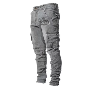 Men's <b>Stretch</b> <b>Cargo</b> Trousers Comfortable Utility Pants with Functional Storage Pockets for Everyday Wear and Outdoor Performance - Product Image 1