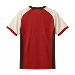Maillot de football unisexe Amkoor en polyester respirant, imprimé numériquement, marron et blanc, pour adulte, détection par aiguille - Product Image 2