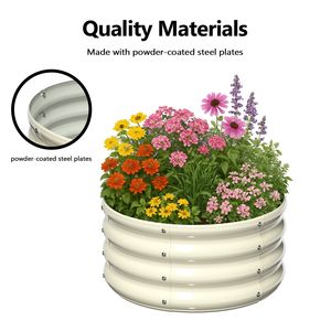 2 Pezzi Fioriera Rustica in Metallo Zincato 2x2x1ft per Giardino, Contenitore per Piante da Esterno per Coltivare Verdure e Frutta, Peso 5kg - Product Image 6