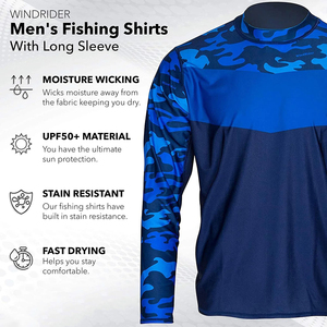 Camisa Deportiva para Hombre, Personalizable con Sublimación, Protección UV, Transpirable, Manga Larga, para Pesca - Product Image 3