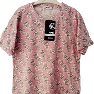 Pointer Rib fabrication personnalisé imprimé été filles robe décontracté à manches courtes t-shirt - Product Image 6