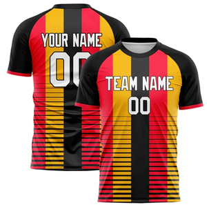 Camiseta de Fútbol Unisex Personalizada con Estampado por Transferencia Térmica, Cuello Redondo, Manga Corta, Absorbe la Humedad, Transpirable, 100% Poliéster - Product Image 5