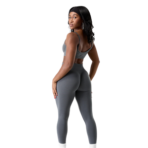 Leggings Deportivos de Cintura Media para Mujer, Sin Costuras, con Efecto Scrunch, Alta Elasticidad, para Yoga, Gimnasio, Fitness, Control de Abdomen, Ropa Deportiva, Uso Diario - Product Image 4