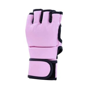 Gants de MMA personnalisés en cuir premium, demi-doigts, fermeture auto-agrippante, unisexes, pour entraînement et combat, fabricant OEM - Product Image 3