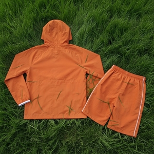 Unisex Hoodie Windbreaker Shorts Set Lightweight Quick Dry <b>Wind</b> <b>Breaker</b> Shorts Two Piece Set Unisex 100% Nylon Rain Suit - Product Image 2