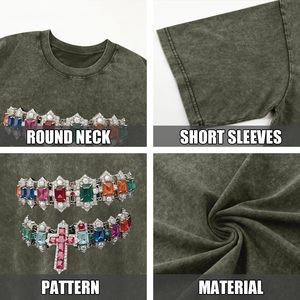 Camiseta Oversize Estampada para Hombre, de Algodón, Holgada, con Hombros Caídos y Manga Corta, Estilo Casual Urbano - Product Image 6