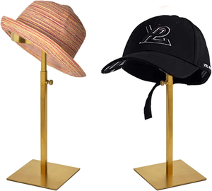 Metal <b>Head</b> Rack <b>Stand</b> Set of 2 Decorative Metal <b>Head</b> Display Holders for Hats <b>Wigs</b> Caps and Accessories Retail Store Display - Product Image 5