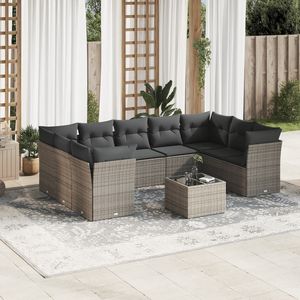 Conjunto de Sofás de Jardín en Gris Oscuro - Product Image 1