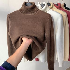 Suéter de Cuello Alto para Mujer, Color Sólido, Manga Larga, Tejido de Punto, Casual, Otoño, 100% Acrílico, Antipilling, Corte Regular - Product Image 6
