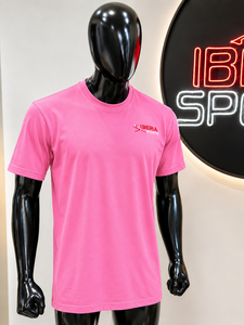 IBERIA Vente en gros T-shirt basique rose de qualité supérieure à col rond |   T-shirt décontracté à manches courtes |   Vêtements en gros avec logo personnalisé OEM - Product Image 5