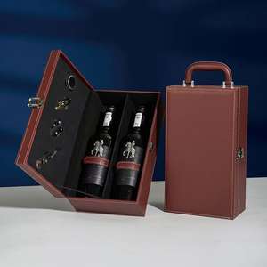 Caja de Regalo Rígida de Alta Gama para Vino Tinto, Tequila y Licores, Fabricada en PU con Protección UV, Diseño Creativo, Hecha a Mano, Personalizable - Product Image 6