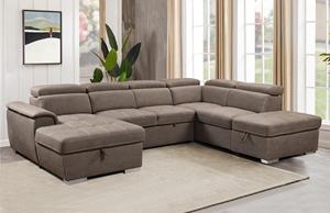 <span class=keywords><strong>Sofá</strong></span> <span class=keywords><strong>Cama</strong></span> Convertible Impermeable de Tela de Microfibra con Almacenamiento, <span class=keywords><strong>Sofá</strong></span> Seccional en Forma de L, <span class=keywords><strong>Sofá</strong></span> <span class=keywords><strong>Cama</strong></span> Plegable para Espacios Pequeños - Product Image 5
