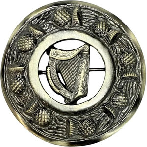 Broche de Kilt Escocés con Diseño de Cardo de 7 cm, Broche de Arpa Antiguo Personalizado al por Mayor para Hombres y Mujeres - Product Image 2