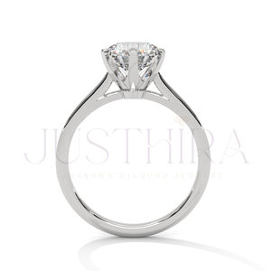 925 <b>Silver</b> <b>Ring</b> For Wome Most Selling Round Cut Diamond <b>Ring</b> 6 Prong Setting for Everyday Wear Office Use Wedding <b>Ring</b> For Her - Product Image 5
