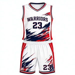 Professional Basketball Uniform Set Custom Design Sublimation Printing Jersey Shorts for Training and <b>Match</b> Wear - Product Image 1