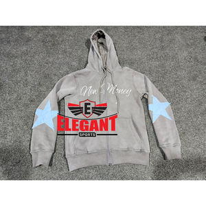 Acid Washed Hoodie Shorts Set custom logo Distressed Embroidery Street Wear <b>tracksuits</b> for men's summer Shorts Sets - Product Image 5