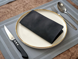 Porta facturas de cuero genuino de alta gama para restaurante con cierre magnético, presentador de recibos personalizado, carpeta para camarero LBH-0032B - Product Image 6