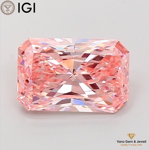 เพชร CVD ผลิตในห้องปฏิบัติการ สีชมพูสดใส ระดับความสะอาด VS1 น้ำหนัก 4.50 กะรัต ทรงเรเดียนท์ พร้อมใบรับรอง IGI สำหรับแหวนชิ้นงานเด่น - Product Image 1