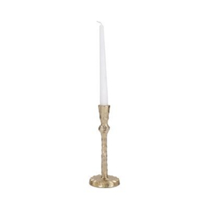 Hand-Forged Gold Taper Candle Holder Textured <b>Brass</b> Metal <b>Candlestick</b> Stand For Luxury Hotel Wedding Table Centerpiece Decor - Product Image 1