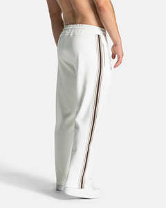 Ensemble de survêtement deux pièces pour homme, très demandé, avec sweat à capuche zippé blanc et pantalon rayé, respirant, vêtements de sport - Product Image 3