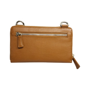 Sacs bandoulière en cuir grainé de vachette, sacs de voyage portables, porte-cartes RFID, poignée détachable, fermeture éclair, pour hommes - Product Image 3