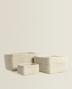 Set of 3 Simple Woven Seagrass Baskets Handmade Storage Basket Wholesale eco-friendly Made Viet Nam - Product Image 1