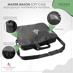 MM Soft Case - Cordura Freemason (G) Square and Compass Premium Logo Top Quality Masonic Soft Case - Product Image 4