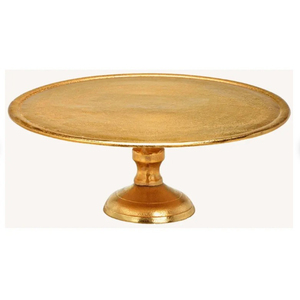 Soporte para Pastel de Metal Dorado Martillado de Diseño Clásico, Decorativo, para Bodas, Fiestas, Mesa de Postres, Pedestal de Exhibición, Plato para Servir, en Oferta - Product Image 3