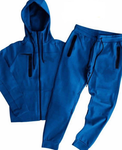 Conjunto Deportivo para Hombre, Sudadera con Capucha y Pantalones Deportivos Negros con Estampado, Cierre Completo, Color Sólido, Poliéster, Secado Rápido, Invierno - Product Image 5