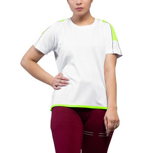 Venta de Fábrica, Precio al por Mayor, Camiseta Informal de Manga Corta para Mujer, Color Sólido, Transpirable, de Lona, de Secado Rápido, con el Mejor Servicio OEM - Product Image 1