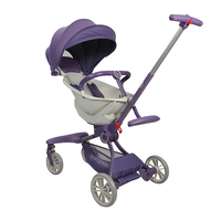 Poussette de luxe bidirectionnelle à 360 rotation chariot voyage pas cher nouveau-né landau poussette avec cadre en plastique pour nouveau bébé