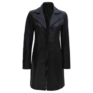 Elegant Women Long Winter Coat Warm Leather Breathable Casual Knitted Trench Outerwear - Product Image 2