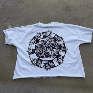 ผู้ผลิตเสื้อผ้าสตรีทแวร์คุณภาพสูงระดับท็อป สำหรับผู้ชาย ผ้าฝ้าย 100%  โลโก้สั่งทำได้ น้ำหนัก 200 กรัม ทรงปกติ ผ้าไม่ยับ - Product Image 5